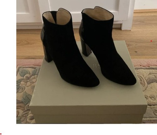 Ladies hobbs black suede and - ladies,
