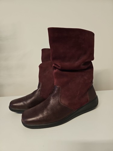 Hotter leather boots - leather, 8