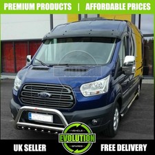 SUN VISOR GUARD WINDSCREEN GLOSS BLACK FITS FORD TRANSIT MK8 2014- 2023