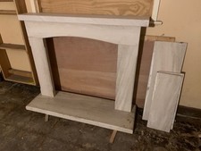 Limestone Fireplace
