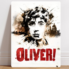 Oliver Musical Theatre Poster Aluminium Metal Sign Wall Poster Gift