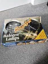 New Vintage Raydyot Halogen Lamps Made In Great Britain with Bulbs Grille Covers