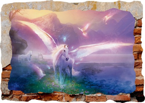 Unicorn castle fantasy - castle, fairy