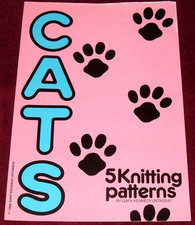 CATS - GARY KENNEDY / INTARSIA - 5 KNITTING PATTERNS 4 PLY 24"-44"