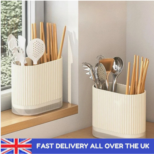Ribbed kitchen utensil holder - ribbed,