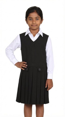 New girls button pinafore - new,