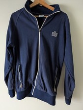 Admiral Vintage Retro Casual High Collar Zip Up M Navy Blue