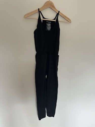 Black strappy unitard - black, size