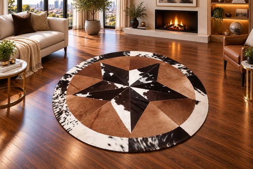 Cowhide patchwork rug - cowhide,
