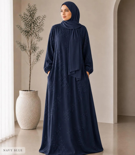 Womens embroidered abaya dress - womens,