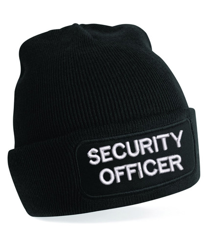 Security officer beanie hat - security,