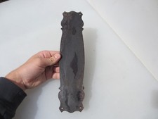 Victorian Wooden Finger Plate Push Door Handle Architectural Antique Wood Old