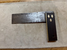 Vintage 9” Rosewood & Brass Try Square