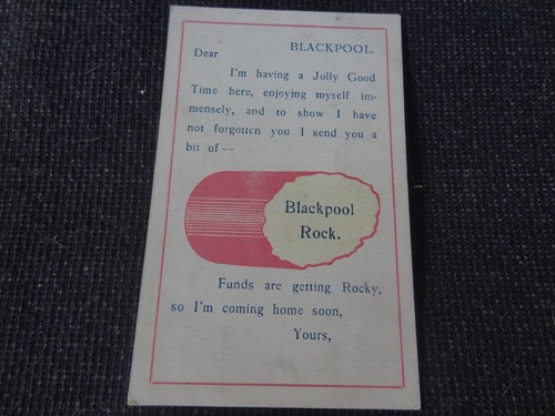 Comic blackpool rock - rock, greetings