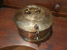 Large antique brass Chapati box 24cms Indian Roti Dabba betel nut tiffin