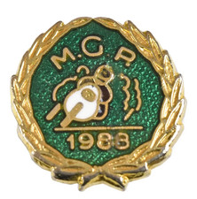 Vintage The Isle Of Man Motorbike Manx Grand Prix 1988 Enamel Brooch Badge