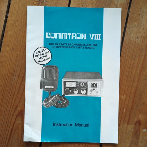 Commtron viii instruction - commtron,