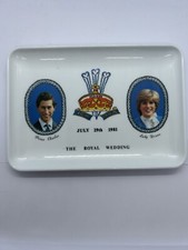 Vintage Melamine Souvenir trinket tray-Royal Wedding-Prince Charles & Lady Diana