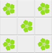 Kitchen Bathroom Tile Transfers FLOWERS Vinyl Wall Stickers Decals *2 SIZES*