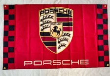Porsche Logo Flag Banner Red