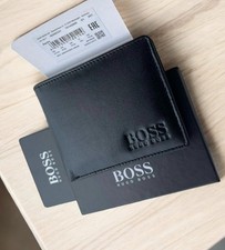 Hugo Boss Men's Asolo Bifold Leather Black Wallet for Credit Card, Notes & Coin