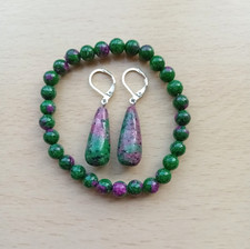 Ruby zoisite bracelet - ruby,