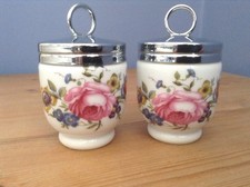 PAIR OF ROYAL WORCESTER  ROSE