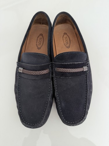 Tod mens navy - blue, suede