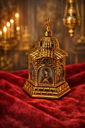Orthodox myrrh container gold - orthodox,