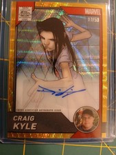 Marvel Topps Chrome 2025 Craig Kyle X-23 Autograph Gold Wave /50  Refractor