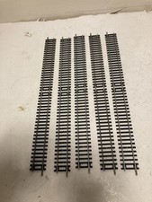 5 x  Hornby R601 Double Straight Track  steel Rail OO Gauge VGC