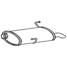 Exhaust Tail Pipe With Back