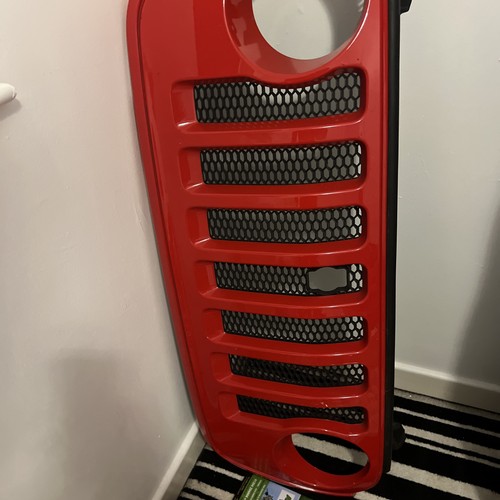 Original front grille - red, jeep