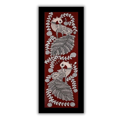 Handmade kalamkari peacock - kalamkari,