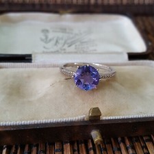 925 Sterling Silver Ring, Genuine Colour Change Fluorite Ring, Size Q US 8