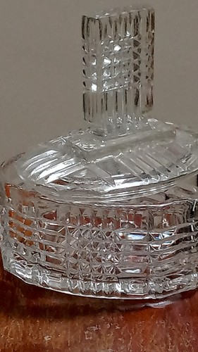 Glass trinket jar dressing - trinket,