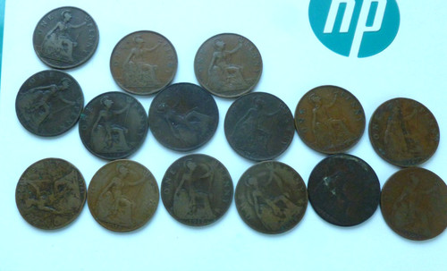British coins pennys - coins,
