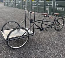 TANDEM CARGO TRIKE | COFFEE BIKE MARKET VENDOR CART | LARGE FRONT BASKET