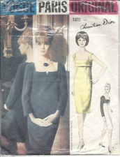 1964 Vintage VOGUE Sewing Pattern B36 DRESS (1511) BY Christian Dior 