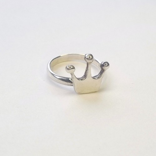 Sterling silver crown - , ring,