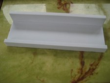 White plastic 12" bathroom / kitchen shelf with fixings