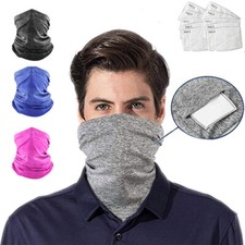 Multi use Face Cover Bike Balaclava Cycling Neck Tube Scarf Snood Warmer Bandana
