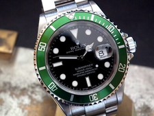 Beautiful 2003 (F Serial) Rolex Submariner 16610LV Flat 4 Kermit Gents Watch