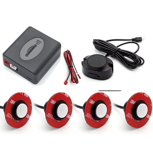 White parking sensors car - white,