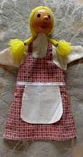 vintage Toys Pure Judy Gretel wooden head hand puppet made in Germany