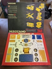 Vintage Meccano Motorised Set 3M, 100% Complete in Original Box and Manuals
