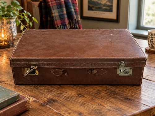 Vintage brown leather - brown,