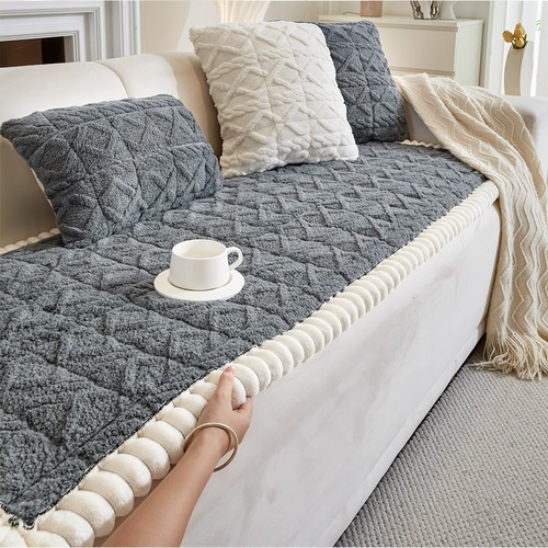 Thick warm plush sofa - thick,
