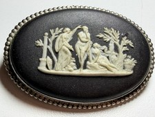Wedgwood Black Basalt Brooch