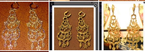 Gold gypsy chandelier earrings - gypsy,